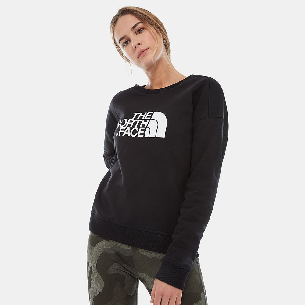 The North Face Pullover Womens Australia - The North Face Drew Peak Black (SQW-596847)